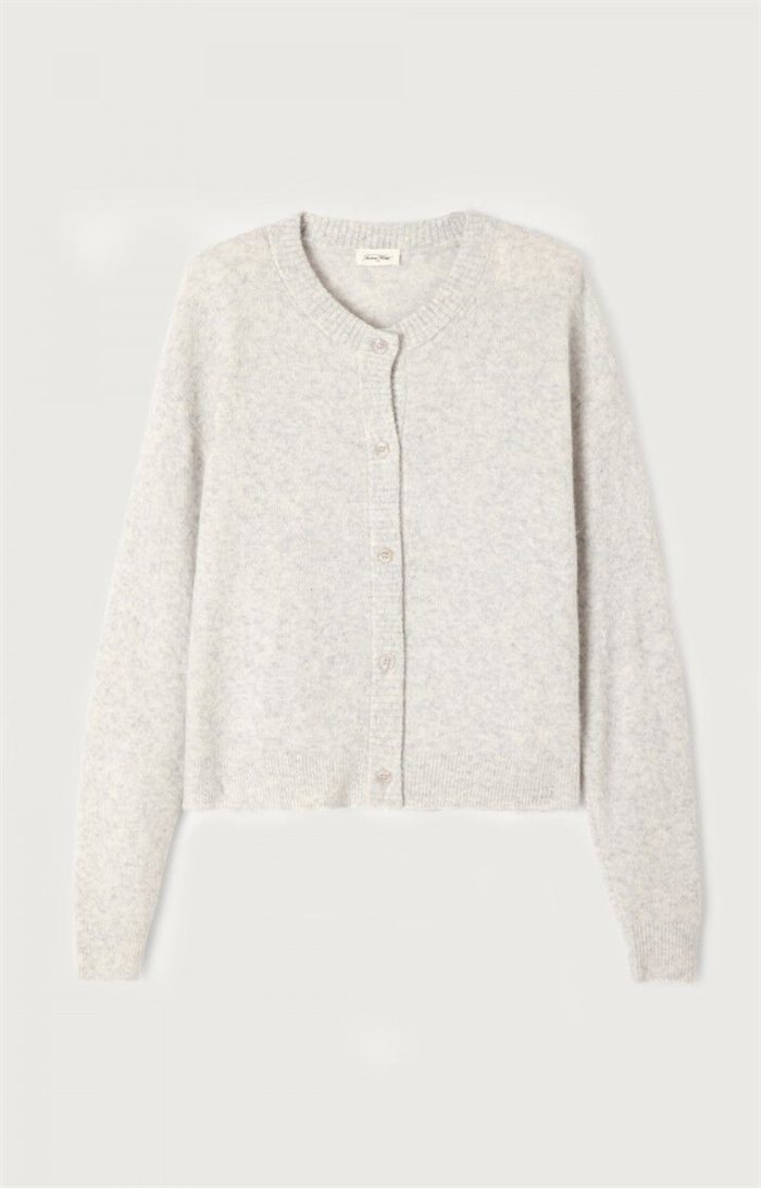 American Vintage - WOMEN\'S CARDIGAN DAMSVILLE - HEATHER GREY
