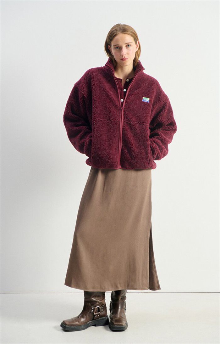 American Vintage - Women\'s jacket Hoktown - BURGUNDY MELANGE