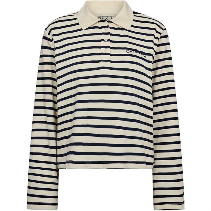 Ivy Copenhagen - IVY-Stix LS Polo - Hvid/Navy