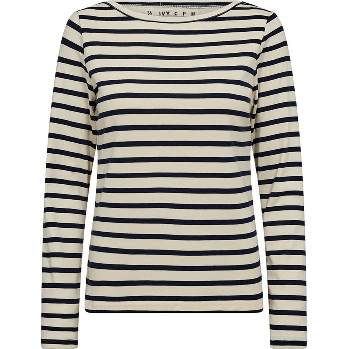 Ivy Copenhagen -  IVY-Stix LS Tee - Dark Navy