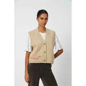 Stella Nova - Knit Vest with Embroidery
