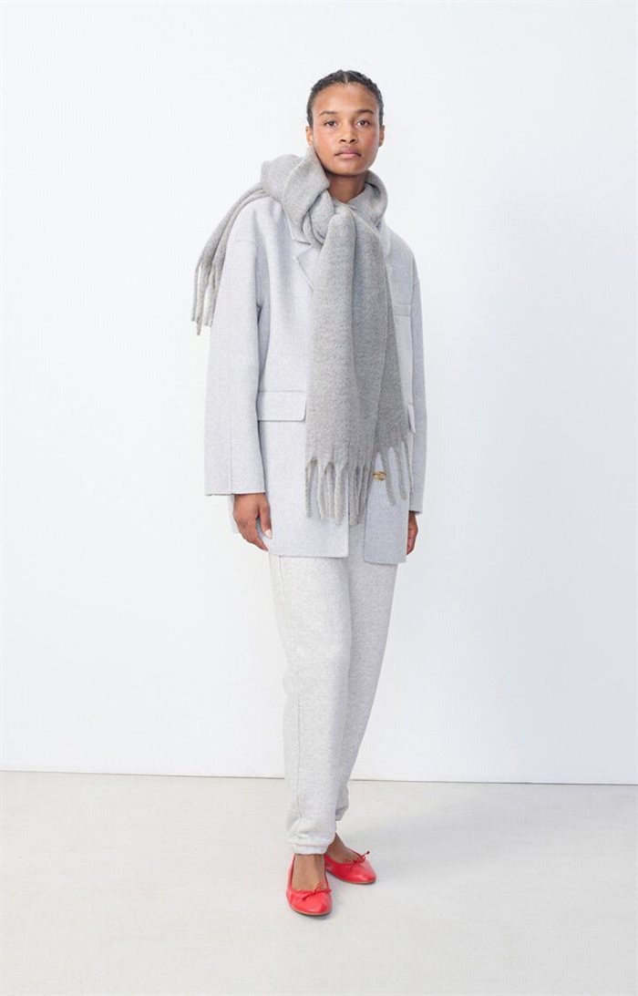 American Vintage - Scarf Zinaco - Grey Black Melange