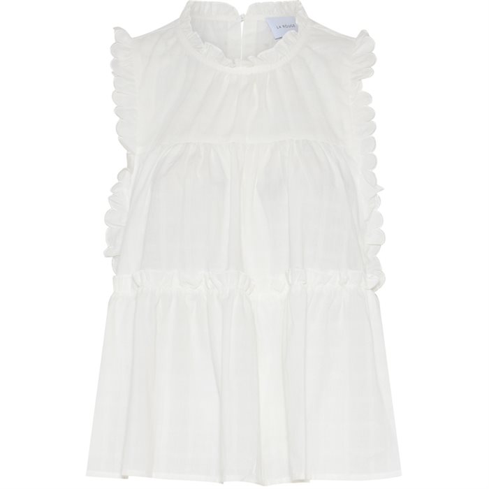 LA ROUGE - Julie Frill Top - White