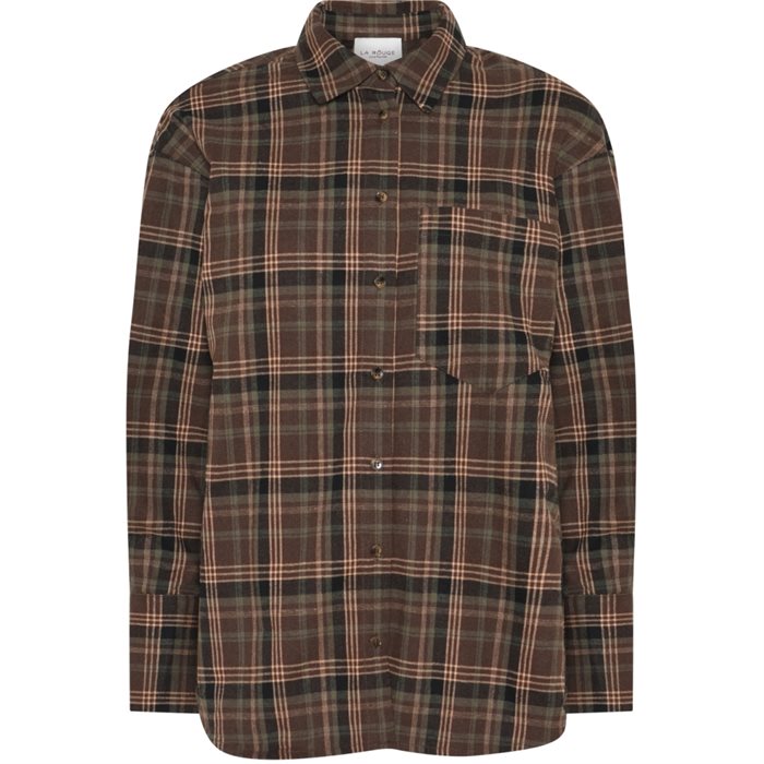 LA ROUGE - Isa Shirt - Brown/Forest
