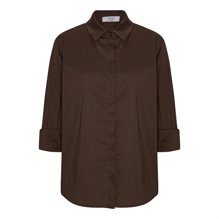 Amaze Cph - Norma Skjorte - Dark Brown