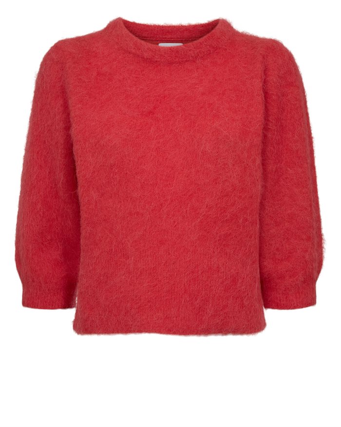 Nümph - NUSURI BRUSHED SS PULLOVER - Fiery Red