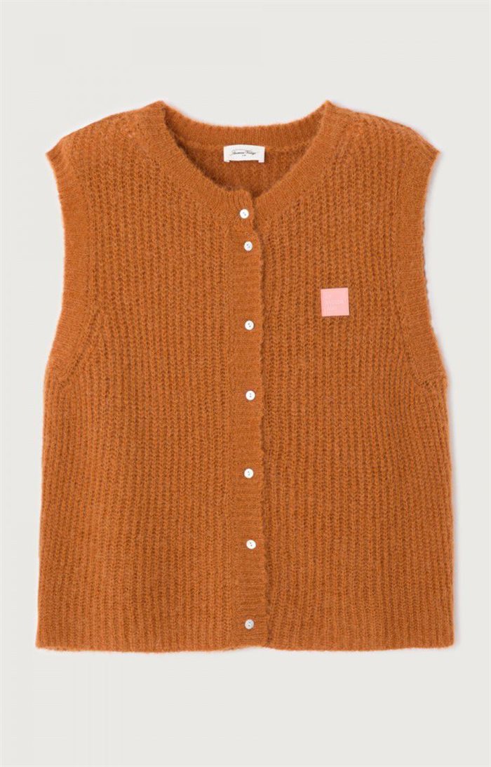 American Vintage - Womens vest East - MELANGE SQUIRREL