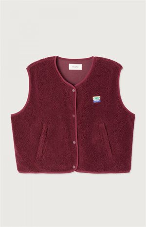 American Vintage - WOMEN'S JACKET/VEST HOKTOWN - BURGUNDY MELANGE
