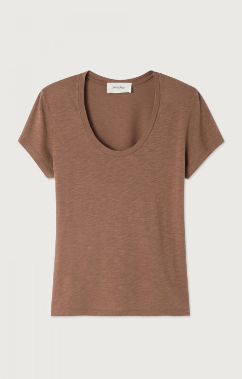 American Vintage - WOMEN\'S T-SHIRT JACKSONVILLE - CHOCOLAT VINTAGE