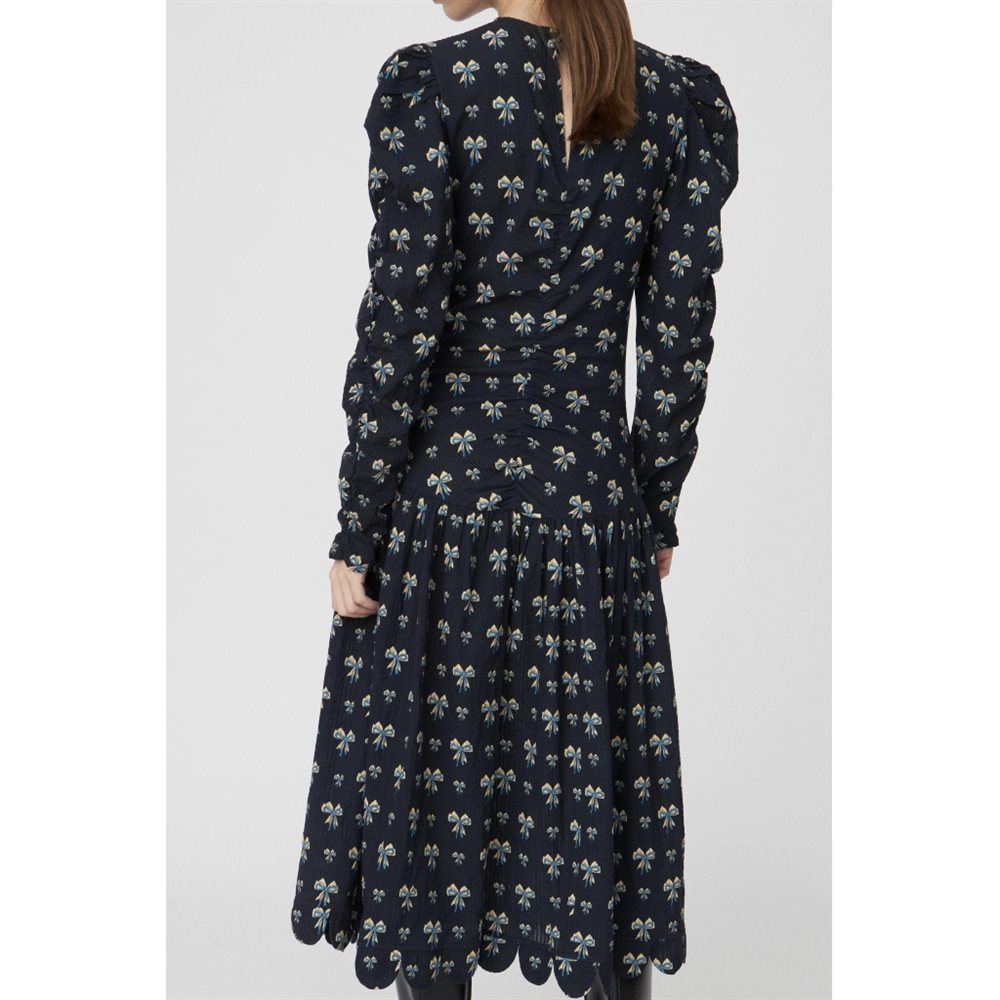 Stella Nova - Midi kjole med sljfe print - Blue Stella Nova - Midi kjole med sljfe print - Blue
