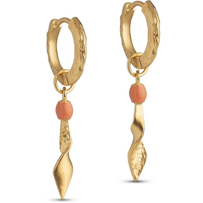 Enamel - Moa Hoops - Light Coral