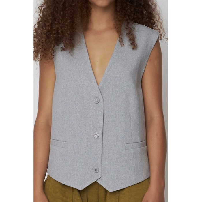 Stella Nova - suiting Vest - Grey Melange