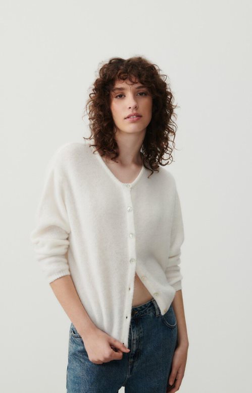 American Vintage - Women\'s cardigan Vitow - White